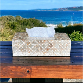 Hộp giấy ăn khảm trai màu Vàng Gold, High-quality mother-of-pearl tissue box, unique tissue box