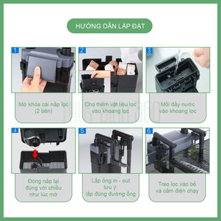 Lọc Treo SunSun HBL 803/ 802/ 801 - Sử Dụng Cho Hồ Cá Cảnh, Thủy Sinh - Vận Hành Bền Bỉ