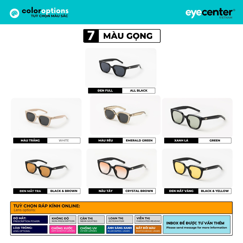 Ảnh Kính mát nam nữ chính hãng EYECENTER S58S nhựa dẻo siêu nhẹ cao cấp nhập khẩu by Eye Center Vietnam 2