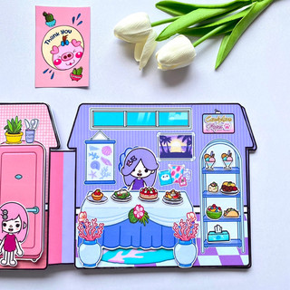 Toca Life World - Ngôi nhà màu tím hồng của Toca - Búp bê giấy