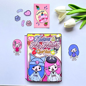 Ngôi nhà màu tím hồng của Kuromi và Melody - Búp bê giấy