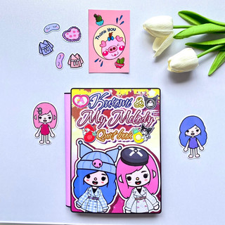 Ngôi nhà màu tím hồng của Kuromi và Melody - Búp bê giấy