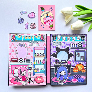 Ngôi nhà màu tím hồng của Kuromi và Melody - Búp bê giấy