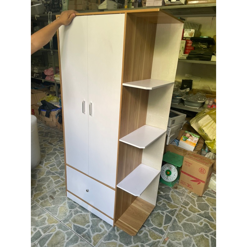 [hoả tốc] Tủ quần áo gỗ kích thước 1m6x80x40cm chất liệu gỗ mdf chống thấm nước