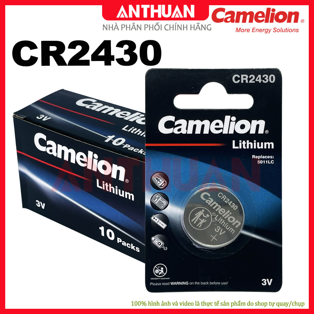 PIN CR2430 Camelion 3V Chính Hãng. Pin 5011LC / 2430 pin đồng hồ, smartkey chất lượng cao, hàng mới