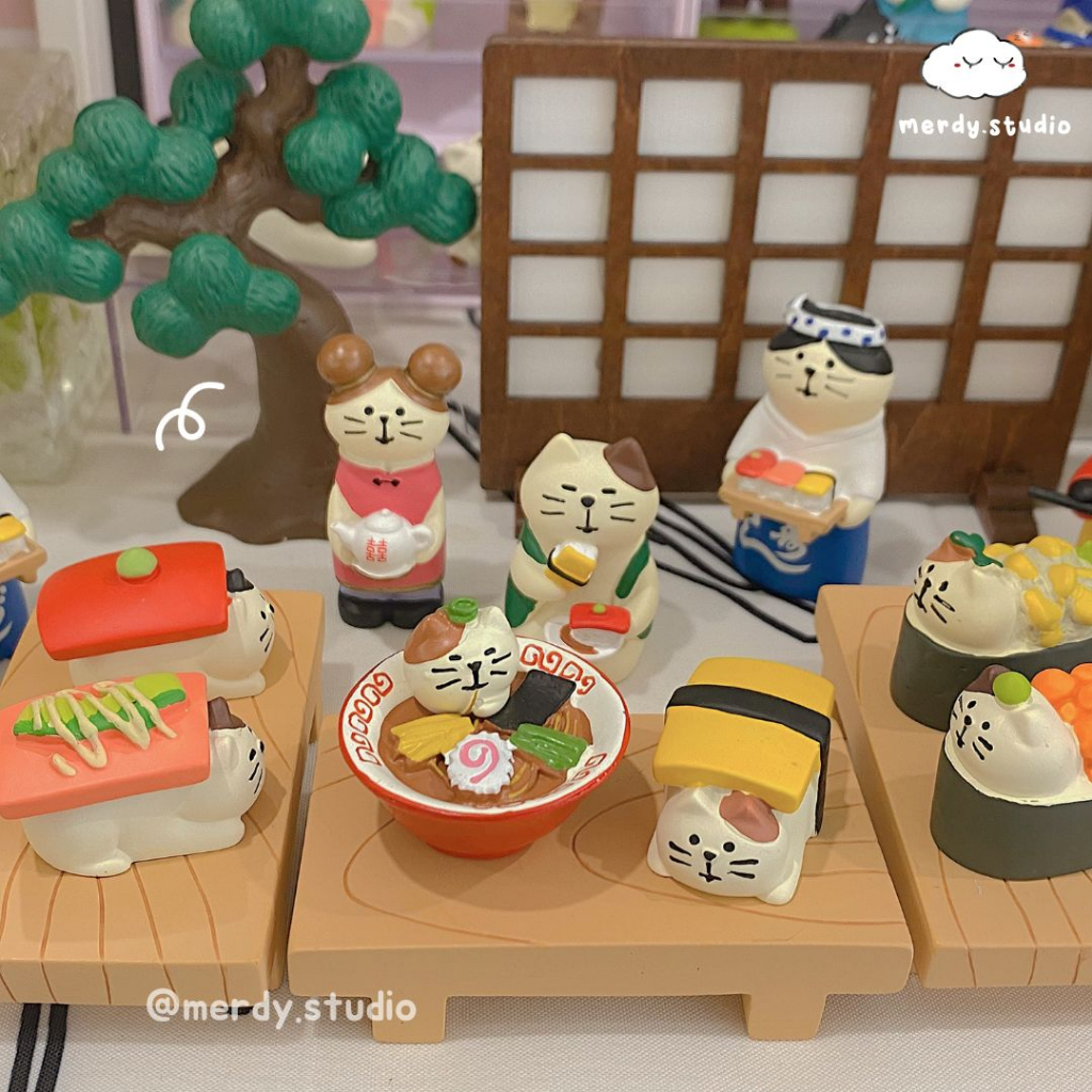 Mô hình mèo mini Meo Sushi decor bàn học | Shopee Việt Nam