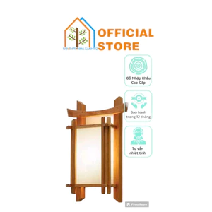 Khung Để Đèn Nội Thất Nhà Xanh 82 - Đèn Gỗ ốp Tường Theo Phong Cách Truyền Thống Nhật Bản