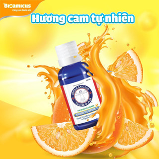 [Có tem tích điểm] Bioamicus Omega 3 Bổ Sung DHA Giúp Bé Thông Minh Mắt Sáng Khỏe Hương Cam Thơm Tự Nhiên 30ml