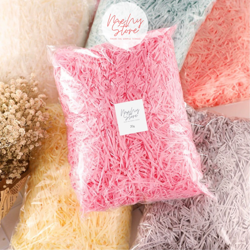 Giấy rơm lót hộp quà tặng Menystore, giấy lót hộp quà chống sốc 20,30 ...