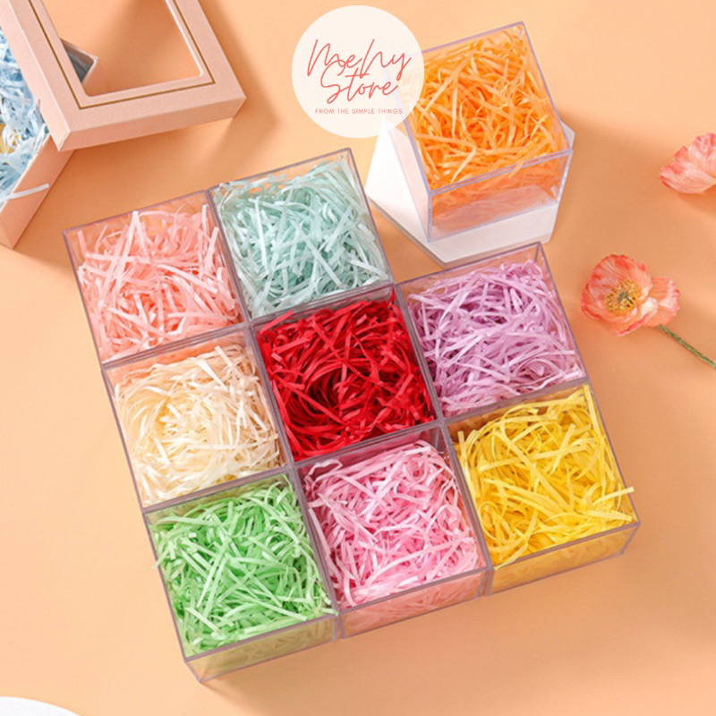 Giấy rơm lót hộp quà tặng Menystore, giấy lót hộp quà chống sốc 20,30 ...