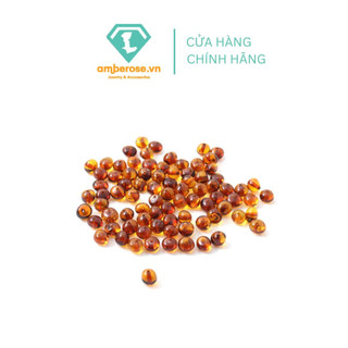Hạt lẻ Hổ Phách  Baltic amber  tự nhiên xuyên vòng cho bé ( 1 hạt ) Tặng kèm dây