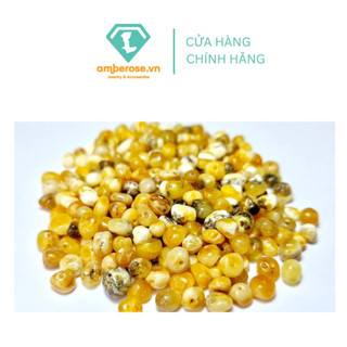 Hạt lẻ Hổ Phách  Baltic amber  tự nhiên xuyên vòng cho bé ( 1 hạt ) Tặng kèm dây