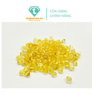 Hạt lẻ Hổ Phách  Baltic amber  tự nhiên xuyên vòng cho bé ( 1 hạt ) Tặng kèm dây