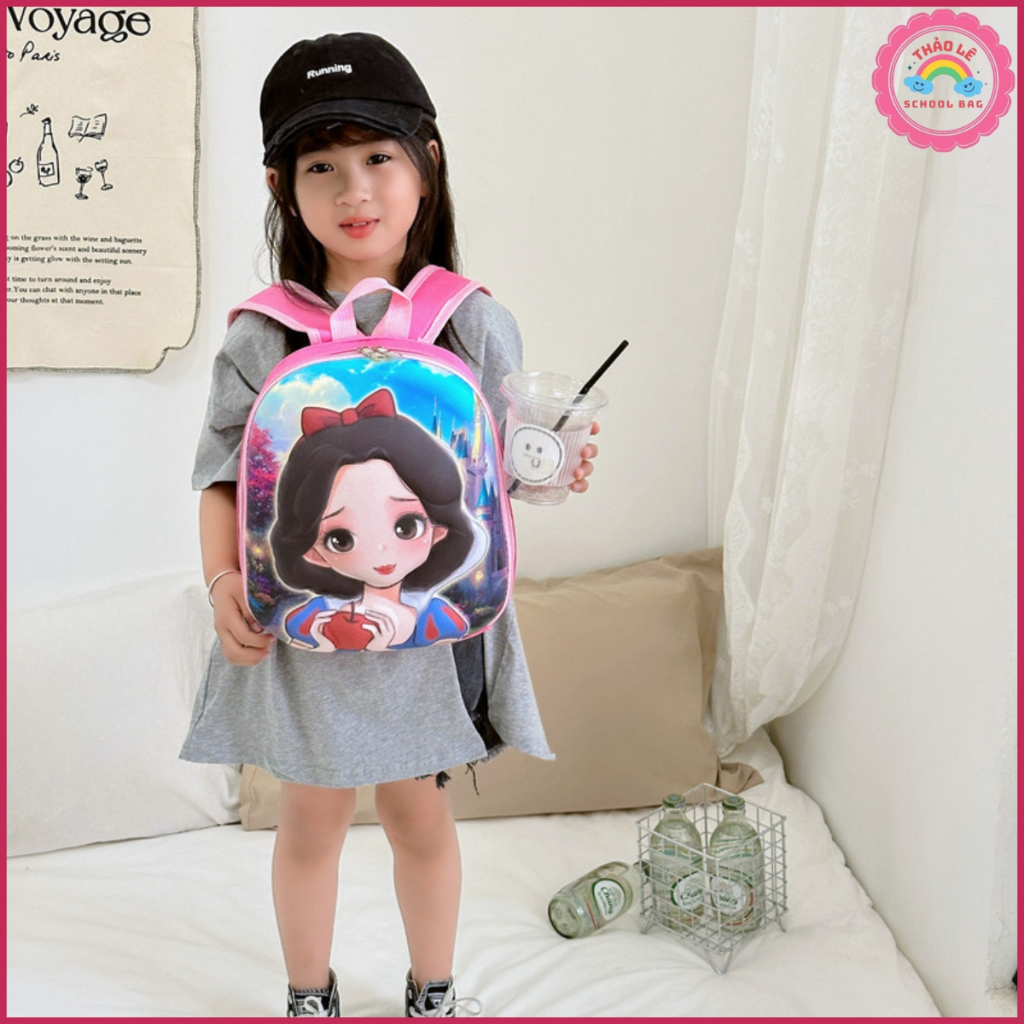 Balo cho bé mẫu giáo hình nổi 3D cặp trẻ em mầm non cho bé gái 1-6 tuổi melody elsa kitty labubu kuromi capybara TL2313