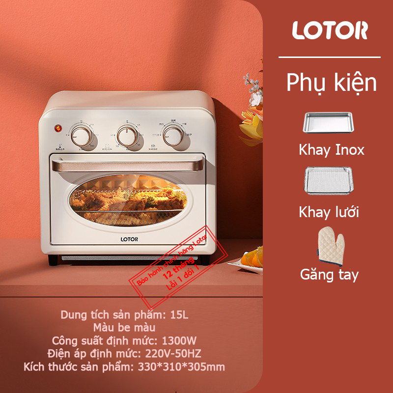 Product image Lò nướng điện đa năng Lotor KZ1502 dung tích 15L, lò nướng bánh, nướng gà cả con không cần lật bảo hành 12 tháng 1