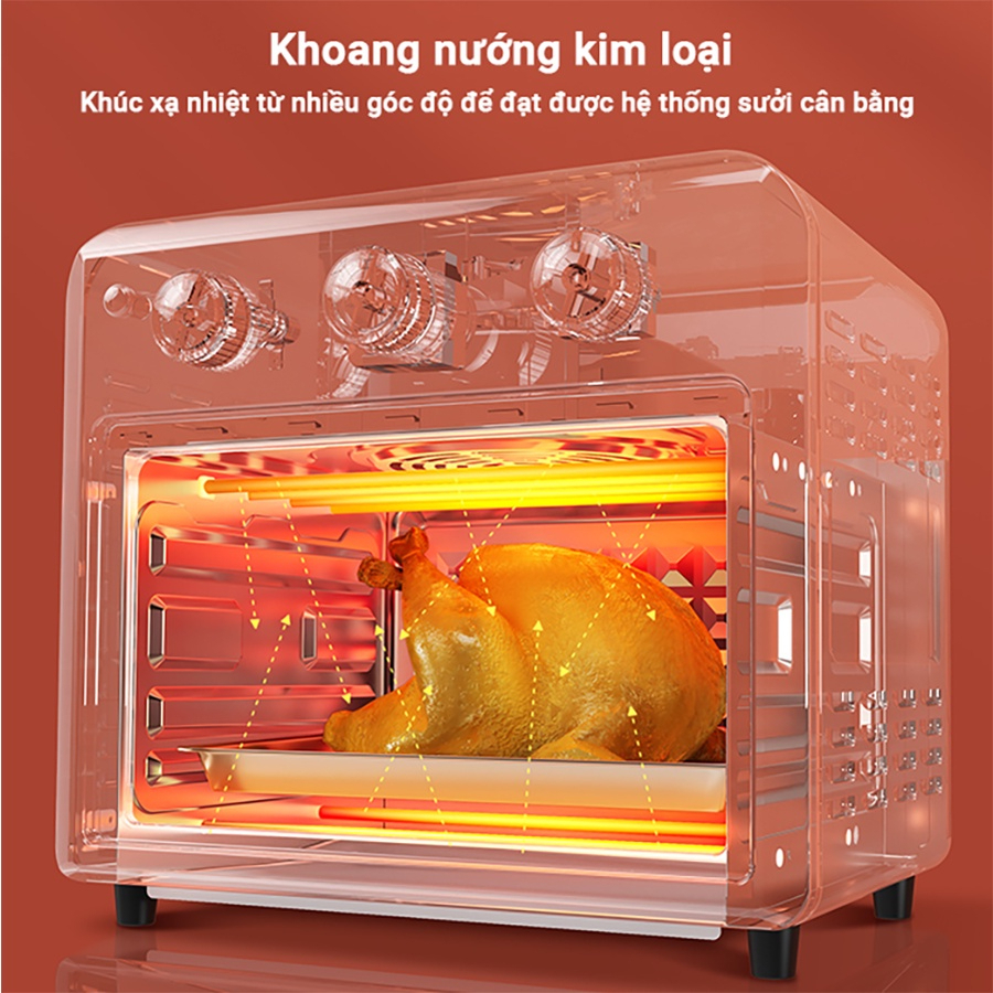 Product image Lò nướng điện đa năng Lotor KZ1502 dung tích 15L, lò nướng bánh, nướng gà cả con không cần lật bảo hành 12 tháng 4