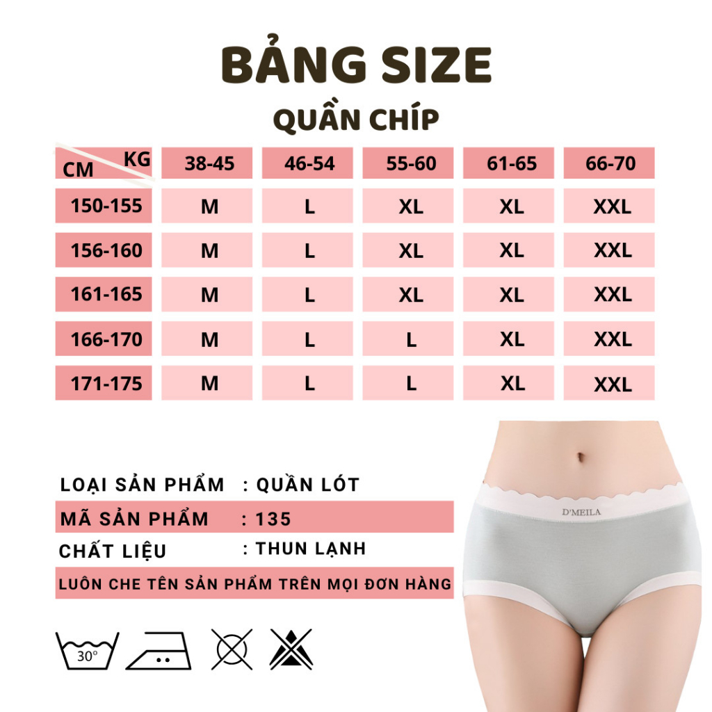 Quần lót nữ đúc su thun lạnh không đường may BRALUNE , Quần chíp nữ kháng khuẩn 2 lớp