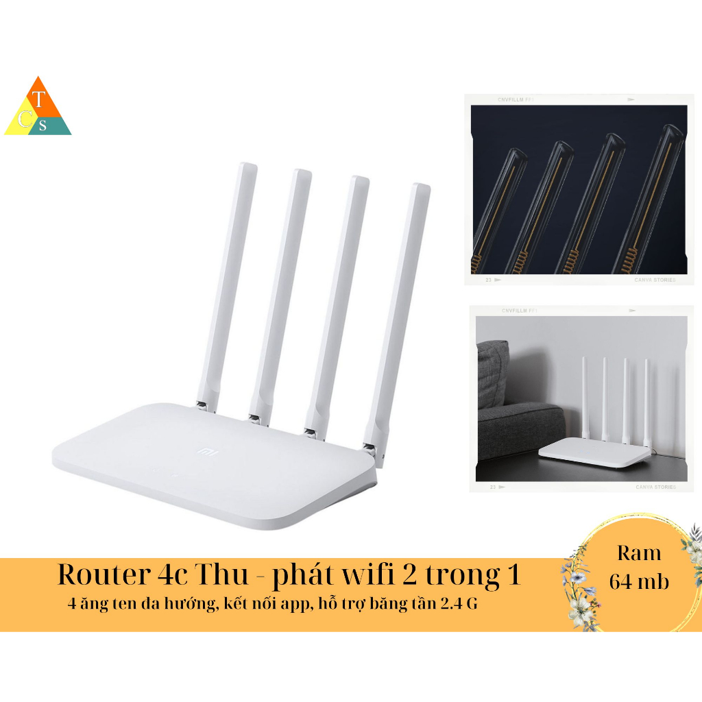 Router 4C Bộ phát wifi 4 Râu Router R4CM | Shopee Việt Nam