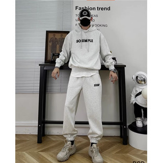 Bộ Nỉ Nam Nữ Hoodie Phối Mũ Sành Điệu Chữ SOSIMPLLE Phong Cách Thời Trang Cá Tính Năng Động Chất Liệu Nỉ Ngoại Dày Dặn