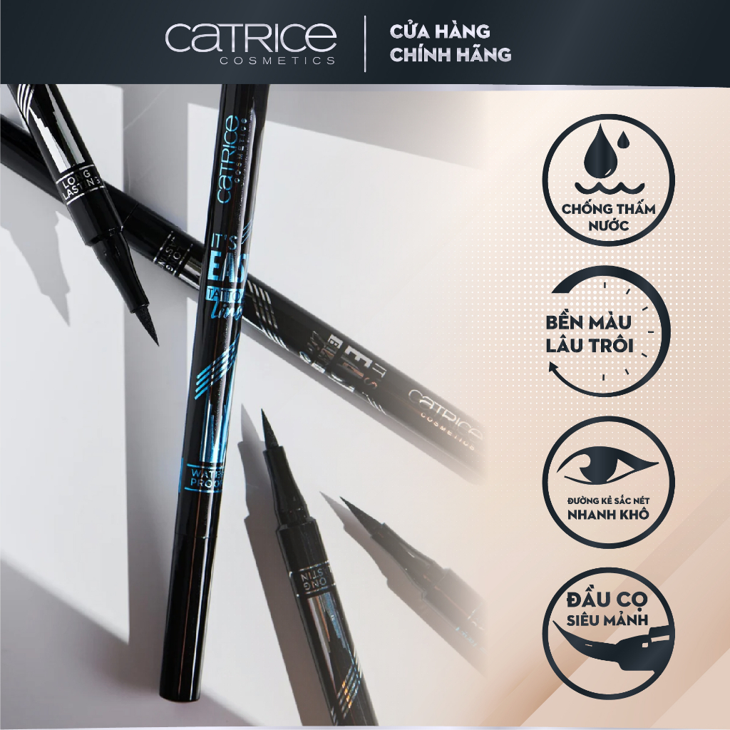 Dạ kẻ mắt Catrice lt's Easy Tattoo Liner Waterproof chống lem bền màu 24h 1,1ml