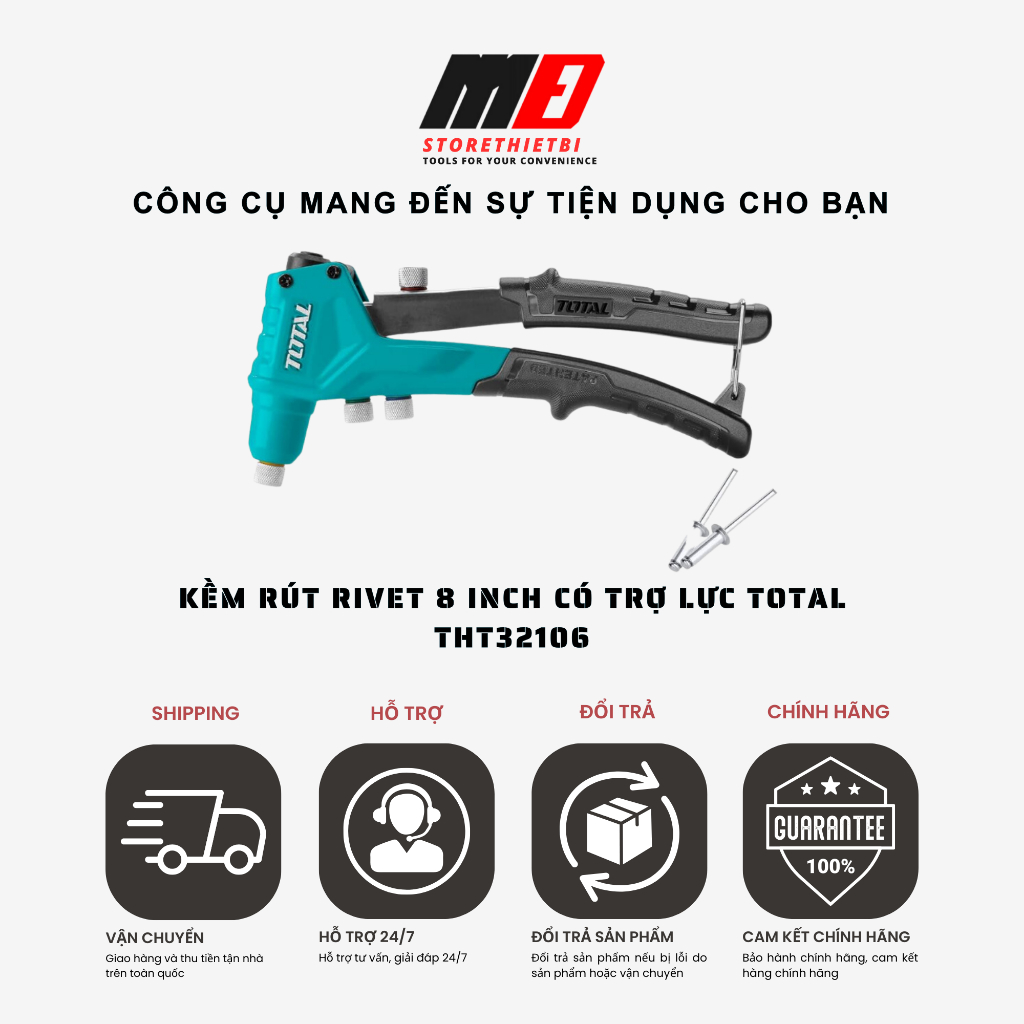 Kềm rút rivet 10.5 Inch TOTAL - THT32108S - THT32101 - THT32106 ...
