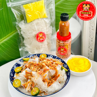Bánh tráng muối sặc TIGER FOOD Combo bánh tráng phơi sương + sốt tắc + muối xì ke sặc chấm trộn thả ga SIÊU NGON