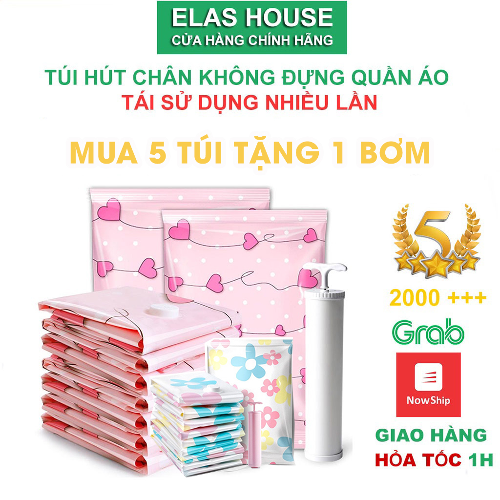 Túi hút chân không quần áo túi hút chân không đựng quần áo chăn ga dùng bơm tay bơm điện