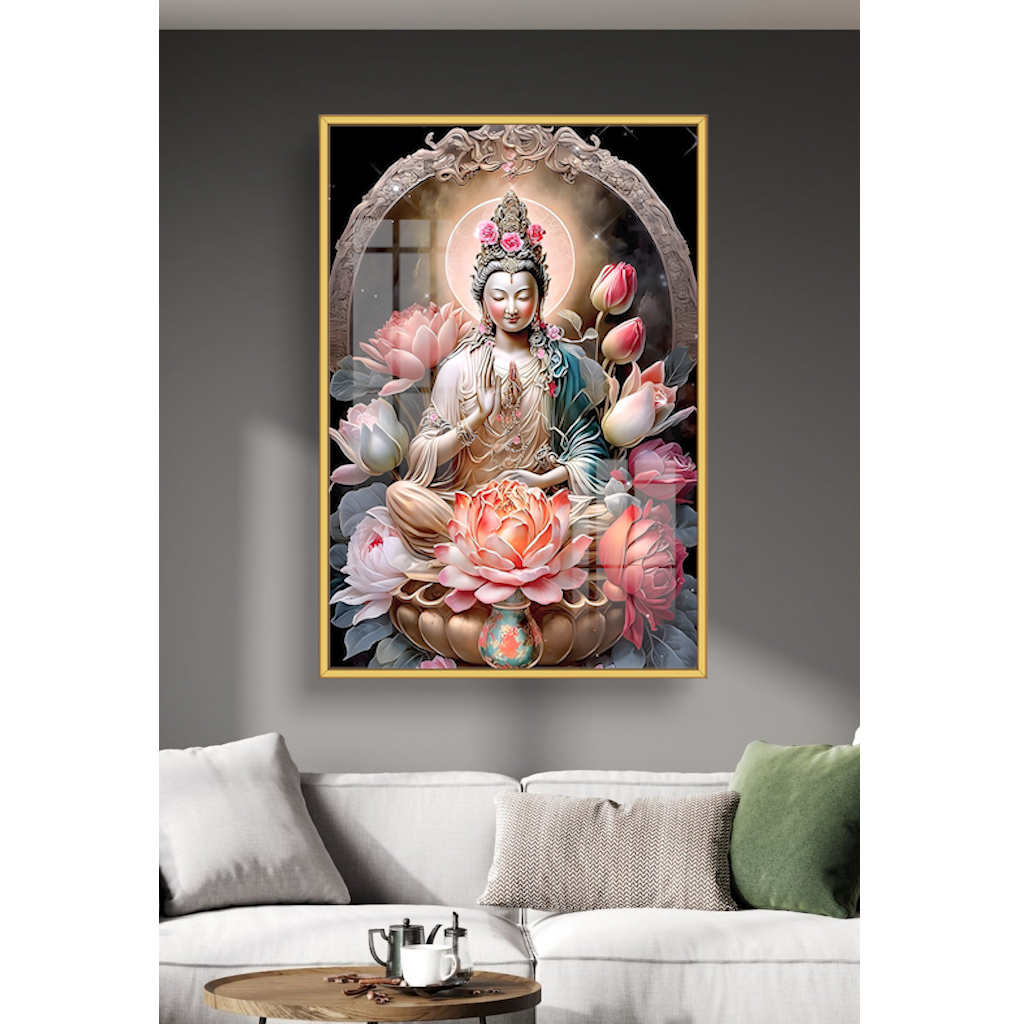Tranh Địa Tạng Vương Bồ Tát - Quan Thế Âm Bồ Tát - Phật Thích Ca - Tranh Treo Tường - Tráng Gương - Phòng Thờ