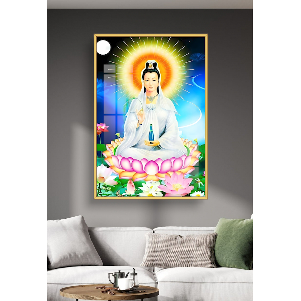 Tranh Địa Tạng Vương Bồ Tát - Quan Thế Âm Bồ Tát - Phật Thích Ca - Tranh Treo Tường - Tráng Gương - Phòng Thờ