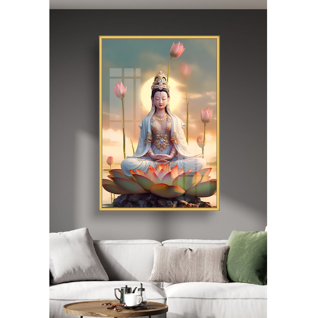 Tranh Địa Tạng Vương Bồ Tát - Quan Thế Âm Bồ Tát - Phật Thích Ca - Tranh Treo Tường - Tráng Gương - Phòng Thờ