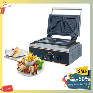 Máy nướng bánh mì sandwich 2200W chất liệu inox không gỉ, vệ sinh dễ dàng