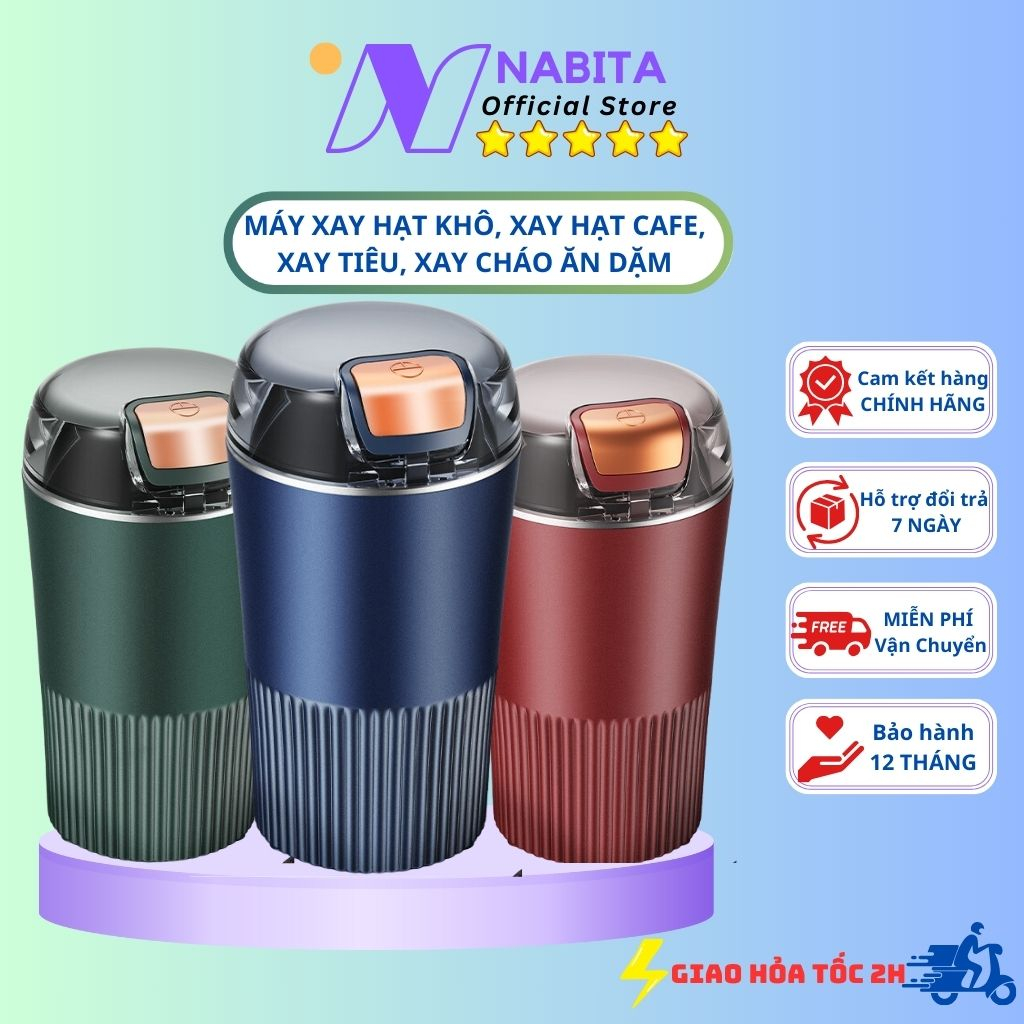 Product image Máy Xay Bột Mịn Công Suất 300W, Máy Xay Cà Phê, Hạt Khô Làm Bột Sữa Hạt, Xay Bột Ăn Dặm Cho Bé - NABITA 1