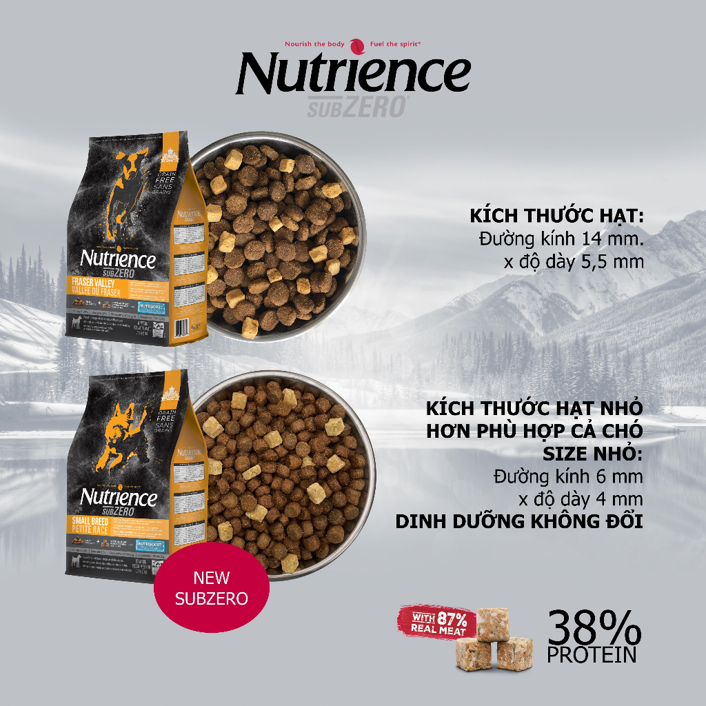 Ảnh Hạt nhỏ cho chó Nutrience Subzero Grain-free - gà tây, cá hồi, cá trích, cá tuyết và rau củ quả 500g 2