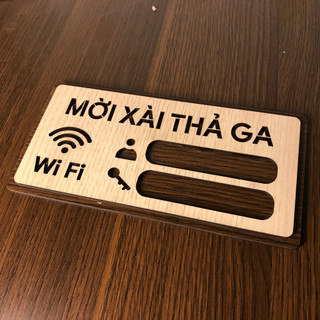 Bảng Gỗ Decor WiFi Khắc ID, Mật Khẩu Theo Yêu Cầu - Bảng Gỗ Password Wifi
