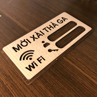 Bảng Gỗ Decor WiFi Khắc ID, Mật Khẩu Theo Yêu Cầu - Bảng Gỗ Password Wifi