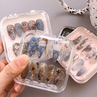 Hộp đựng nailbox cao cấp bằng meka - ( combo 5 hộp ) đựng móng giả kích thước 7.5cm