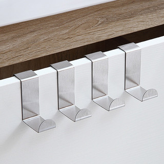 Set 10 Móc Inox Treo Quần Áo Mũ Túi Xách Sau Cánh Cửa Chữ Z, Móc Treo Đồ Cài Tủ Kim Loại 88422