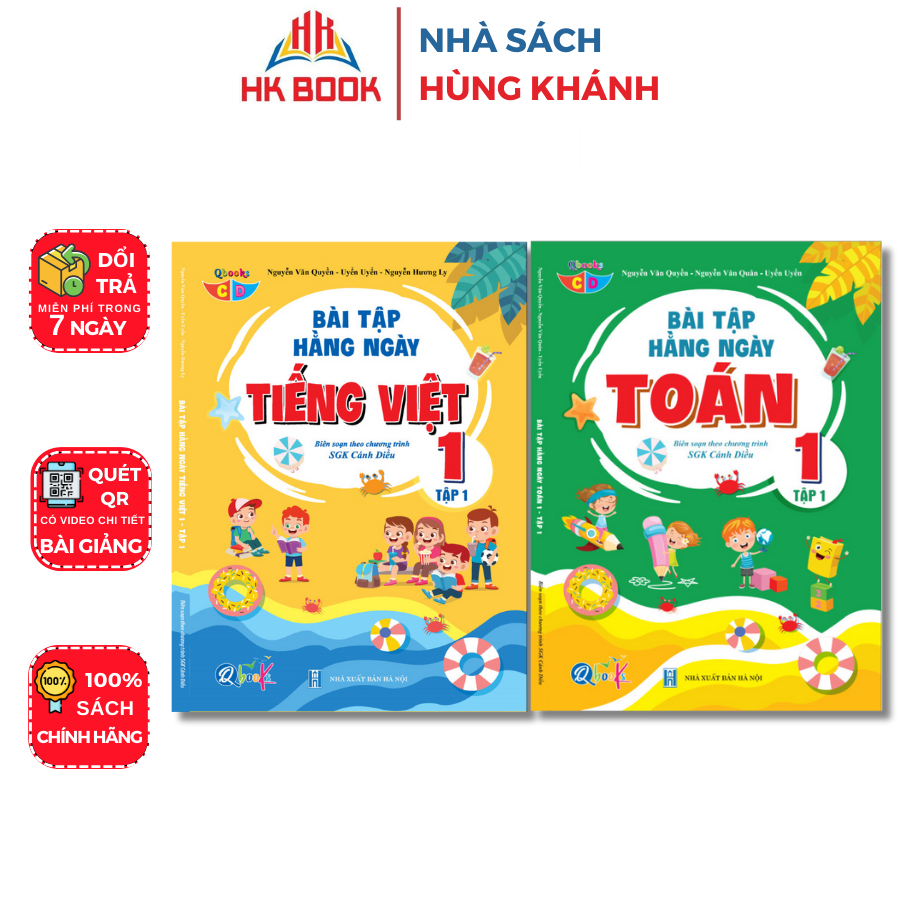 Sách Combo 2 Cuốn Bài Tập Hàng Ngày Môn Toán Tiếng Việt Lớp 1 Tập 1 Cánh Diều Qc 120