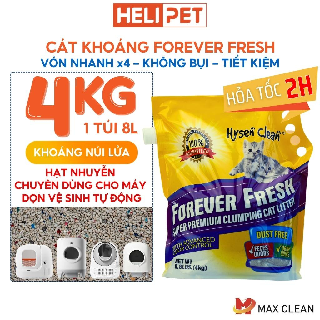 Ảnh Cát Vệ Sinh Cao Cấp Cát Khoáng Dùng Cho Khay Vệ Sinh, Máy Vệ Sinh Cho Mèo 4Kg Siêu Vón Không Bụi HeLiPet 1