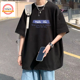 Áo thun nam, áo phông nam tay ngắn, tay lỡ cổ tròn chất thun lạnh dày dặn thoáng mát  ATN072 - Cường An Fashion