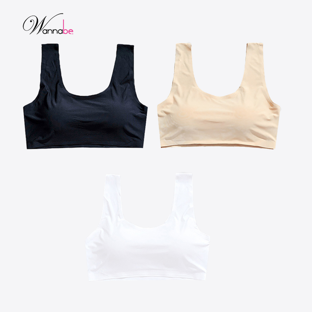 Combo 3 áo tập thể thao WANNABE AL48S áo tập thể thao chất su kiểu dáng ba lỗ không gọng có mút không hằn không cứng