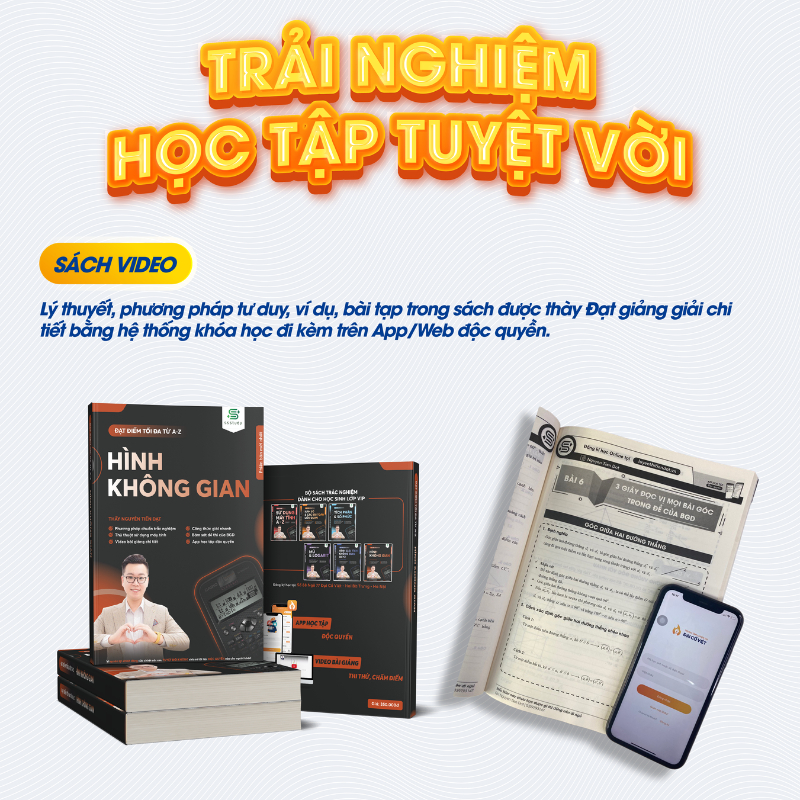 Ảnh Sách Đạt Điểm Tối Đa Từ A đến Z Hình Không Gian 2024 biên soạn bởi thầy Nguyễn Tiến Đạt 1