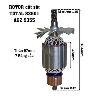 Rotor cắt sắt Total 83501, ACZ 9355 dây đồng 220V