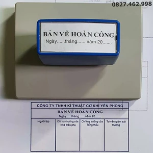 Khắc Dấu Bản Vẽ Hoàn Công Liền Mực120*60mm