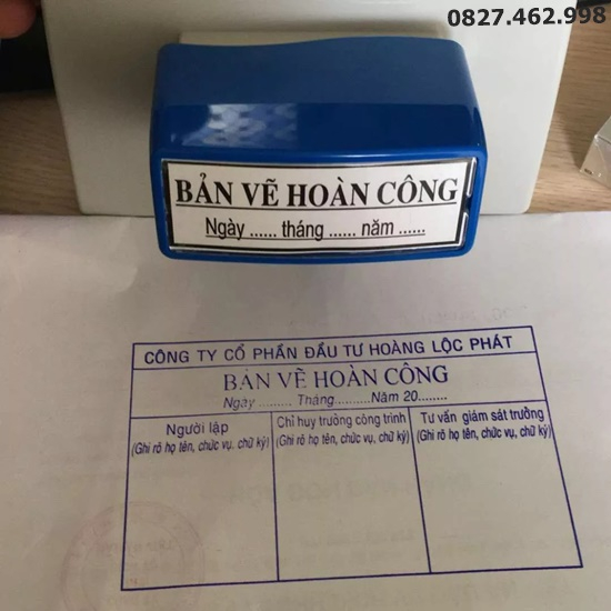Khắc Dấu Bản Vẽ Hoàn Công Liền Mực120*60mm