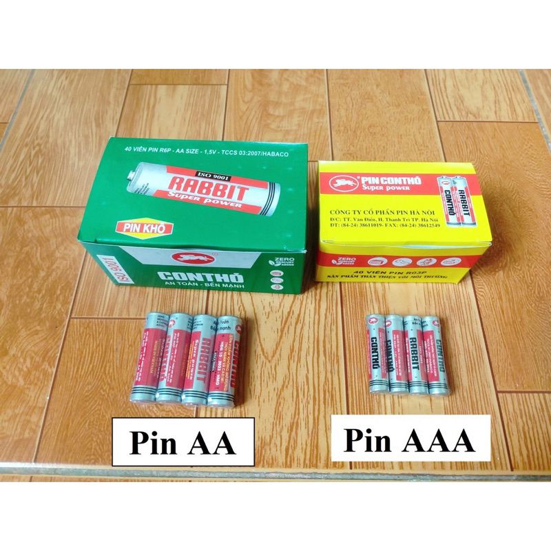 Pin con thỏ 1 vỉ 4 viên 1,5V (rabbit AA/AAA) | Shopee Việt Nam