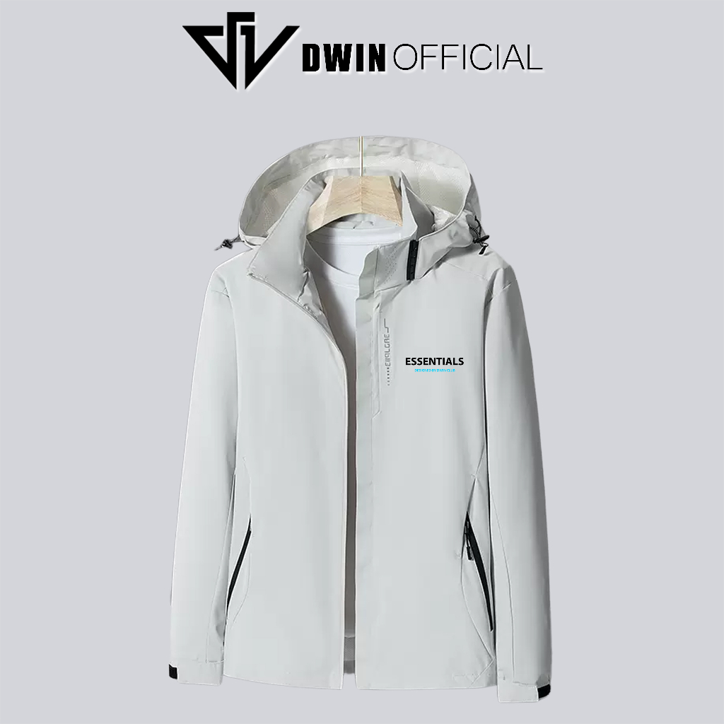 Ảnh Áo khoác gió đôi nam nữ in Dwin 2 lớp chất liệu dù cao cấp unisex form rộng đi mưa,cản gió 2