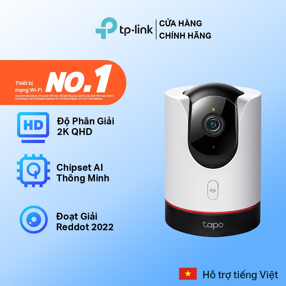 Camera WiFi AI TP-Link Tapo C225 An Ninh Gia Đình Quay/Quét