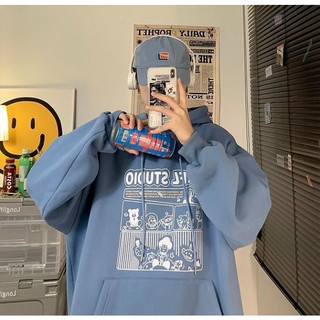 Áo hoodie nam nữ basic form rộng họa tiết áo nỉ bông unisex nam nữ siêu dày phong cách Hàn Quốc STUDIO- DTB