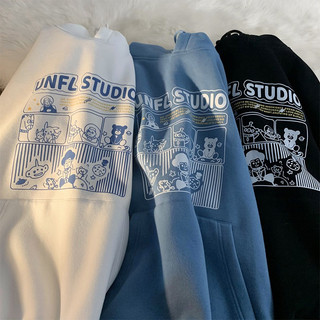Áo hoodie nam nữ basic form rộng họa tiết áo nỉ bông unisex nam nữ siêu dày phong cách Hàn Quốc STUDIO- DTB